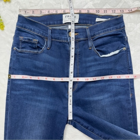 Frame Ali High Rise Cigarette Skinny Jeans in Marathon Wash Womens 29 - Picture 14 of 16